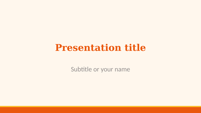 Sunset theme: title slide