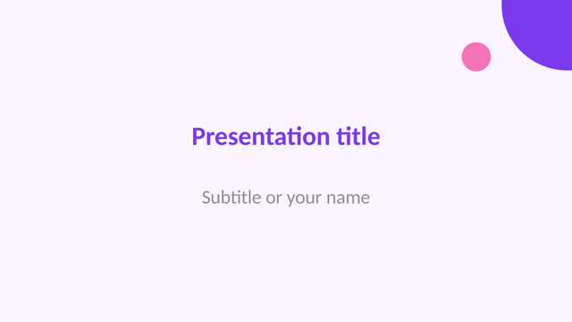 Royal Purple theme: title slide
